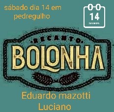 Estaremos sábado dia 14 em pedregulho